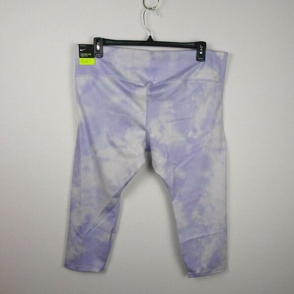 Nike Plus Icon Clash Cropped Leggings Light Thistle Purple Workout Training 2X - Picture 4 of 12